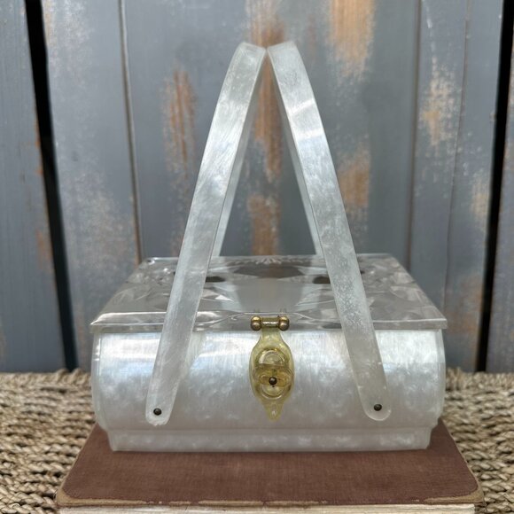 Rialto Handbags - Original Rialto NY Vintage Pearlized Lucite Box Purse